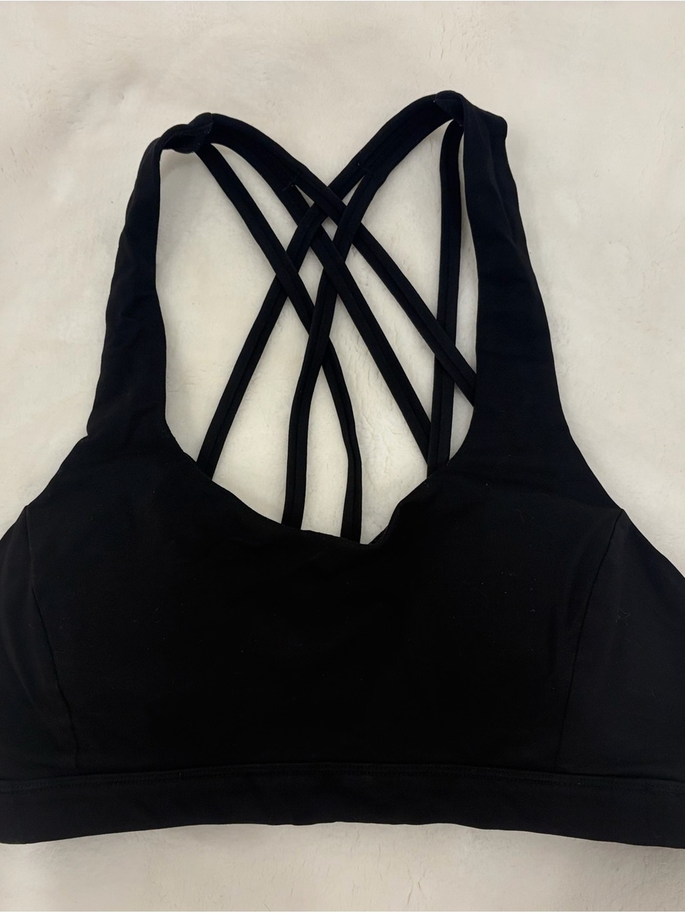 lululemon athletica Black Strappy Cross-Back Sports Bra